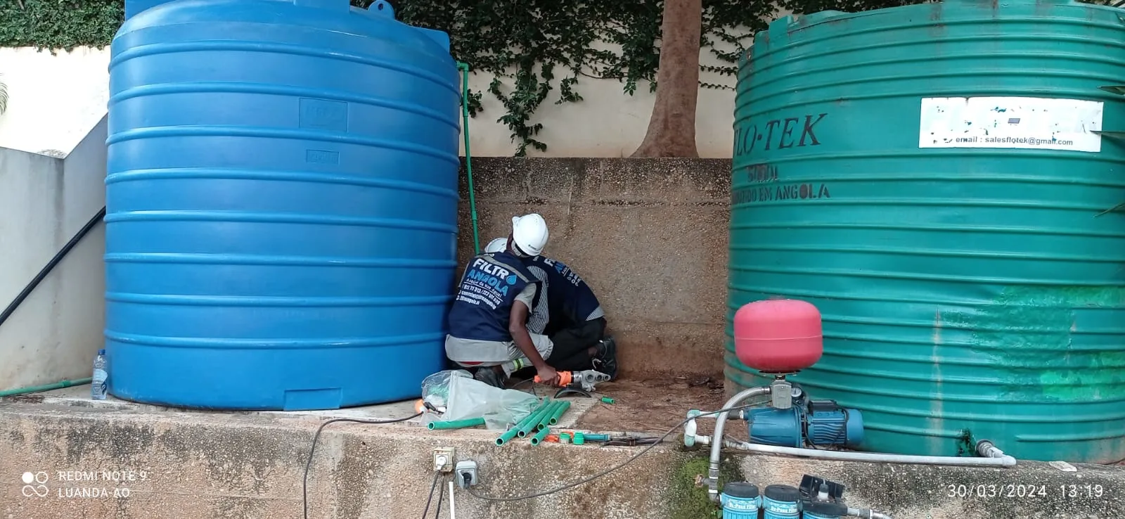 Instalação de Electrobomba e Ligação de Reservatórios